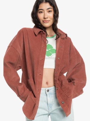 Roxy Kick Back Washed Corduroy Long Sleeve Oberteile | 14782-AHQG