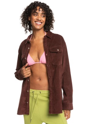 Roxy Let It Go Corduroy Long Sleeve Oberteile | 10694-MCKQ