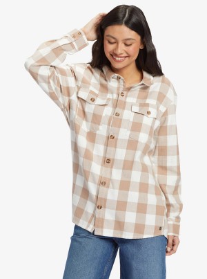 Roxy Let It Go Long Sleeve Flannel Oberteile | 96071-CJLH