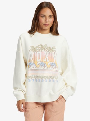 Roxy Lineup Oversized Crew Neck Hoodie | 18356-LWAC