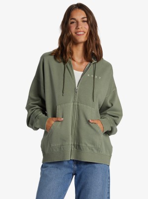 Roxy Lineup Oversized Zip-Up Hoodie | 20493-FKIO