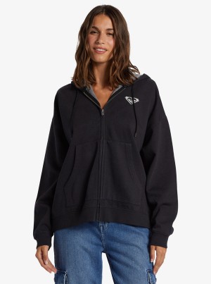 Roxy Lineup Oversized Zip-Up Hoodie | 45619-ECOU