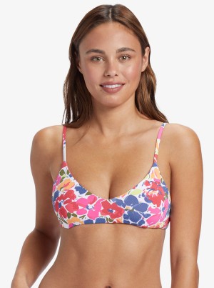 Roxy Printed Beach Classics Turn Triangle Bikinioberteile | 07348-MRJL