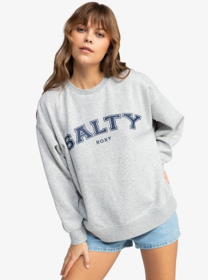 Roxy Salty Morning Hike Crew Neck Hoodie | 45763-OLQZ