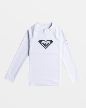 Roxy Whole Hearted Long Sleeve UPF 50 Rashguard Bademode Mädchen | 08493-WCFU