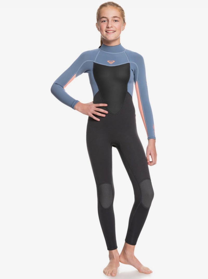 Roxy 3/2mm Prologue Back Zip Wetsuit Bademode Mädchen | 69305-UDME