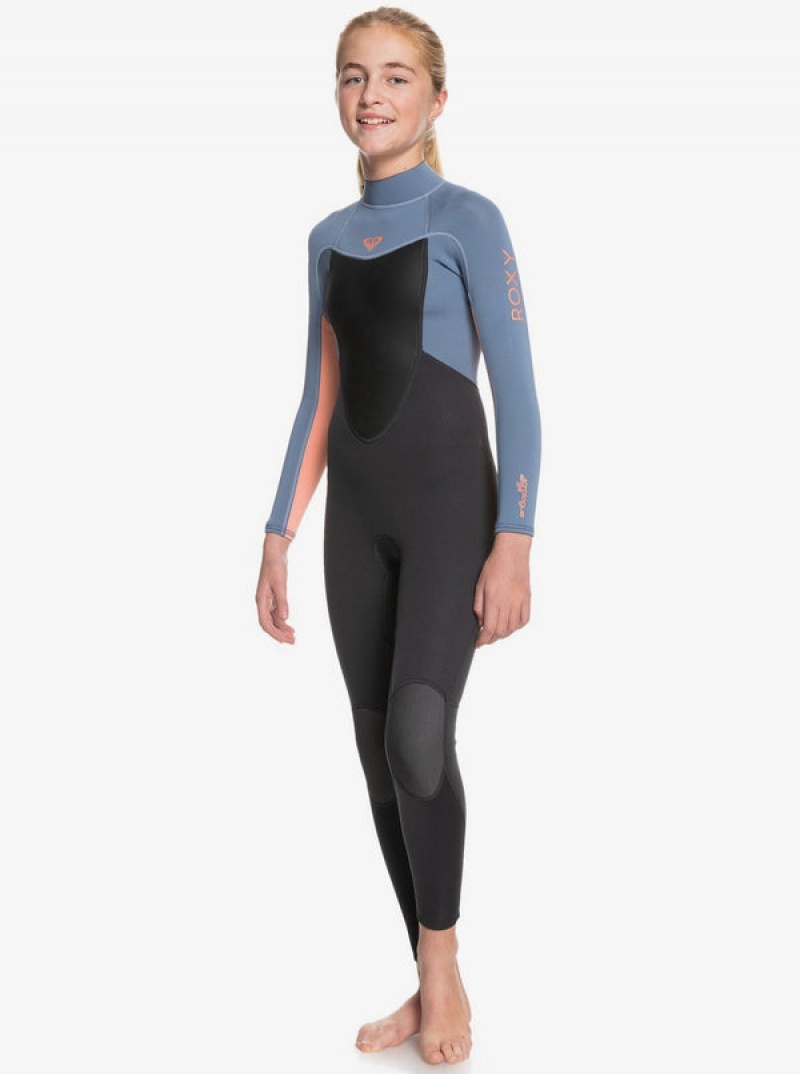 Roxy 3/2mm Prologue Back Zip Wetsuit Bademode Mädchen | 69305-UDME