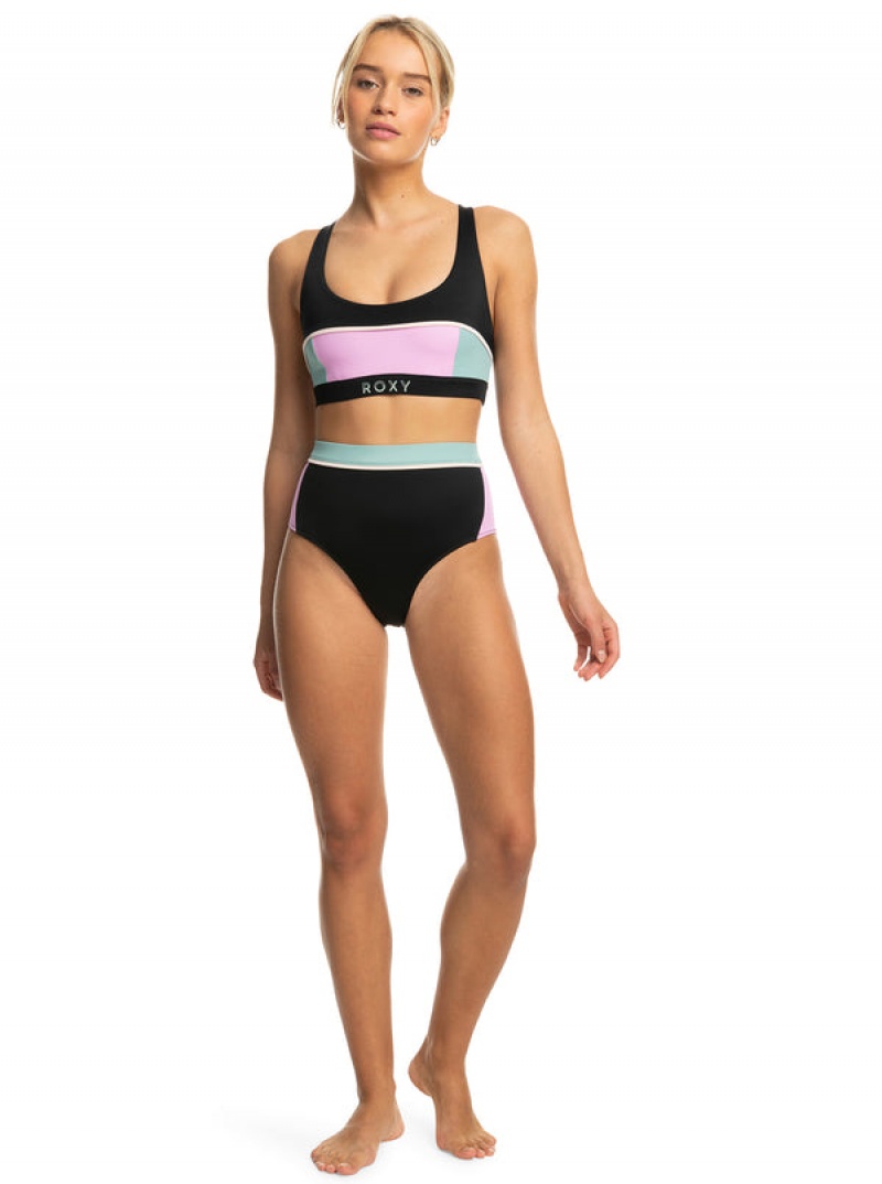 Roxy Active High Taille Bikinihosen | 20937-KEDZ