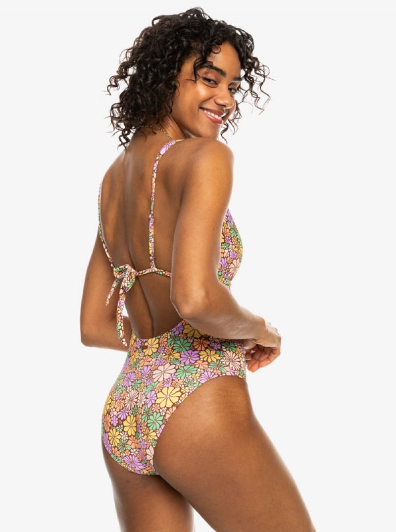 Roxy All About Sol One-Piece Badeanzüge | 52647-NMCF