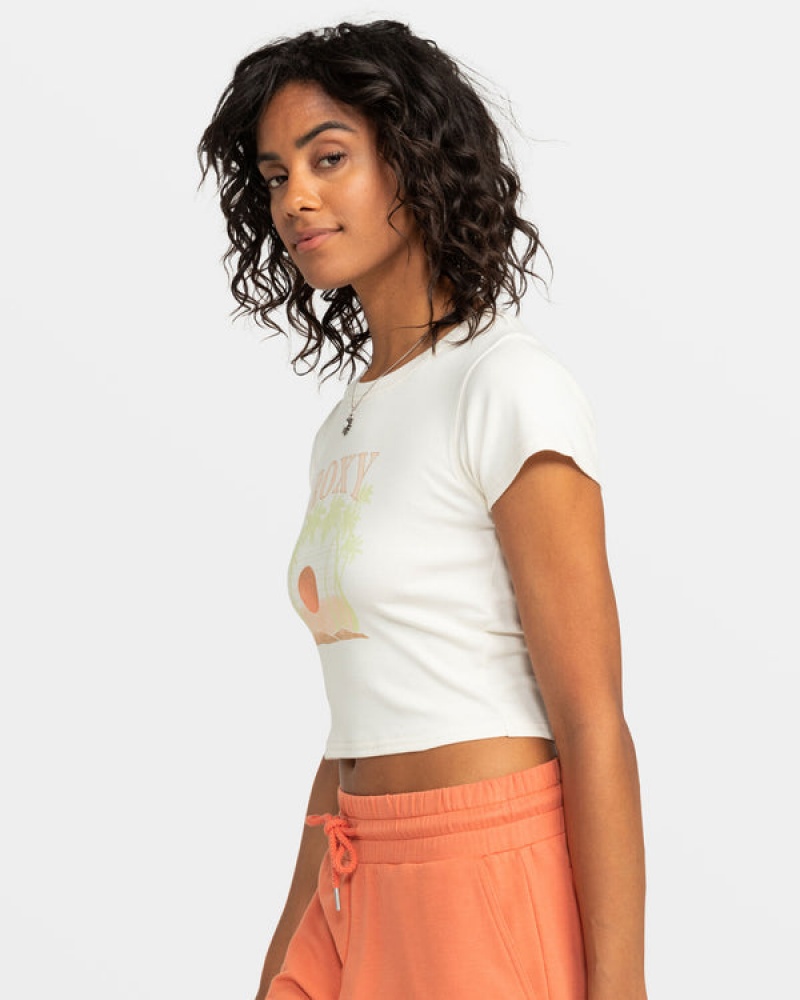 Roxy All Day Shrunken T-shirts | 57486-IQLH