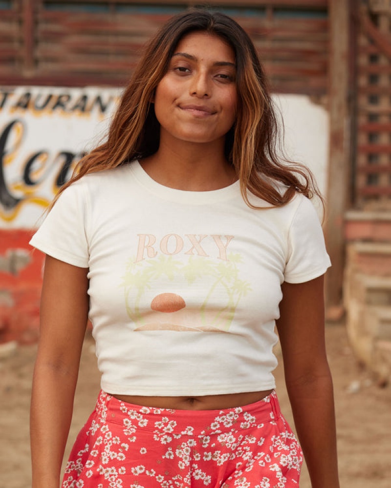 Roxy All Day Shrunken T-shirts | 57486-IQLH