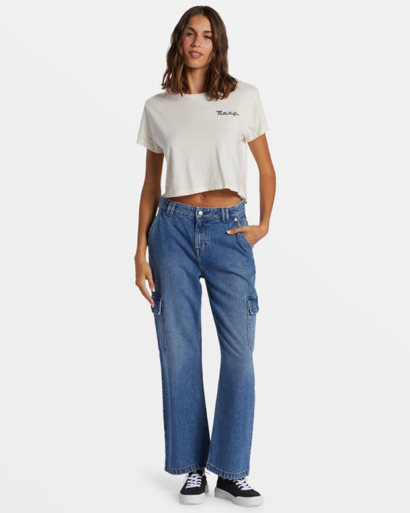 Roxy Baja Cali Cropped T-shirts | 81529-IANW