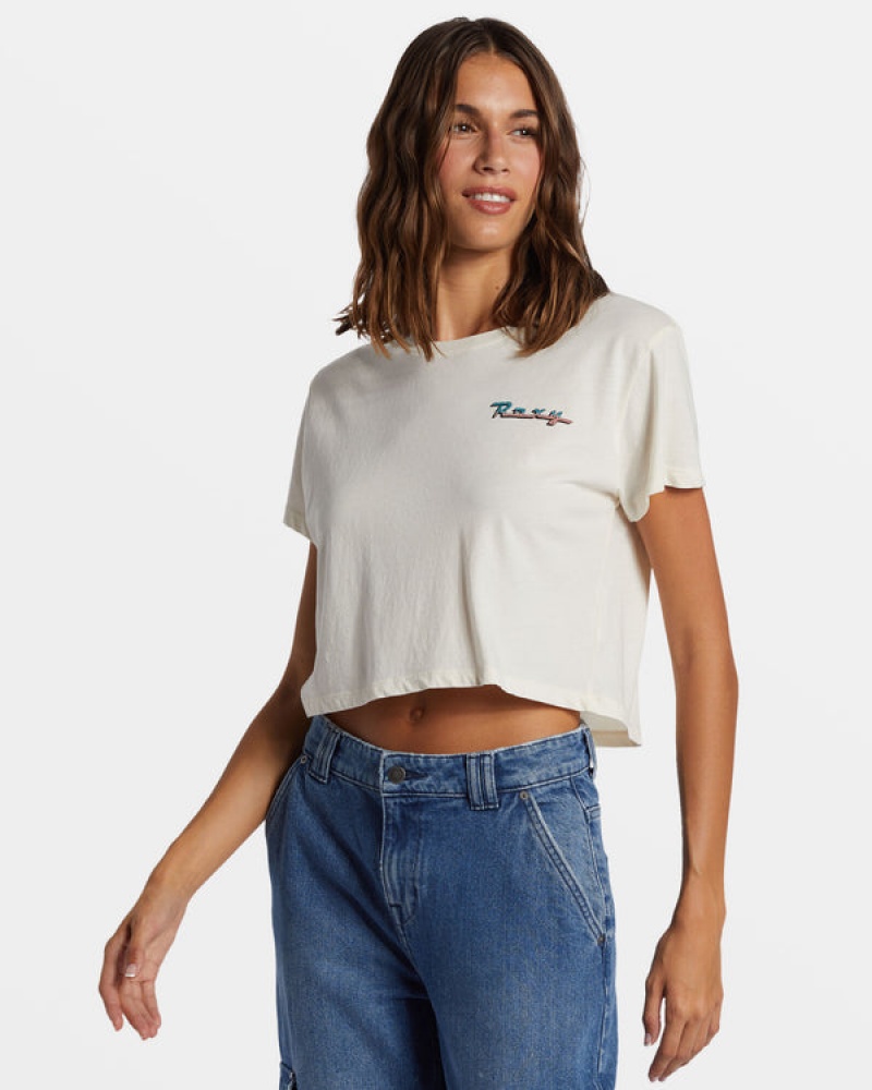 Roxy Baja Cali Cropped T-shirts | 81529-IANW