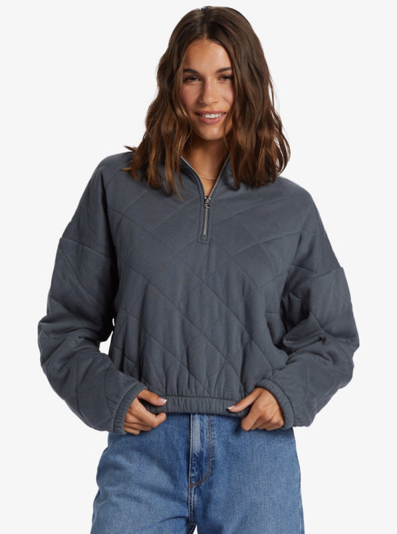 Roxy Bonfire Babe Gesteppt Fleece Half-Zip Loungewear | 05786-MGNO