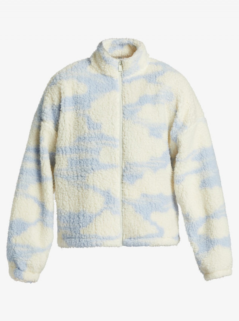 Roxy Chloe Kim In The Clouds Sherpa Full-Zip Fleece Hoodie | 71524-HSZB