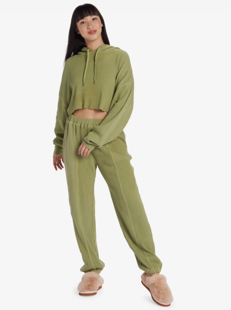 Roxy Chloe Kim Off Duty Crop Loungewear | 69470-NTUD