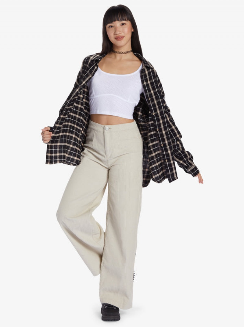 Roxy Chloe Kim Oversized Flannel Oberteile | 41278-JKSF