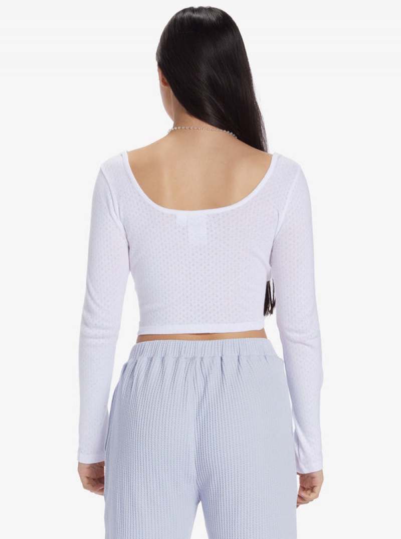 Roxy Chloe Kim Pointelle Long Sleeve Oberteile | 70694-PVYF