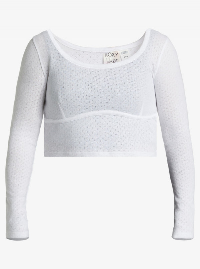 Roxy Chloe Kim Pointelle Long Sleeve Oberteile | 70694-PVYF