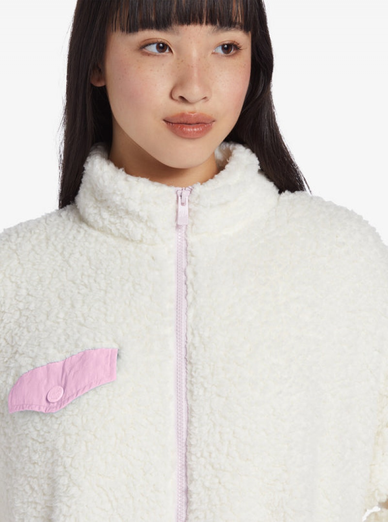 Roxy Chloe Kim Pop Sherpa Full-Zip Fleece Hoodie | 25976-HTCQ