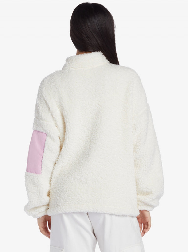 Roxy Chloe Kim Pop Sherpa Full-Zip Fleece Hoodie | 25976-HTCQ