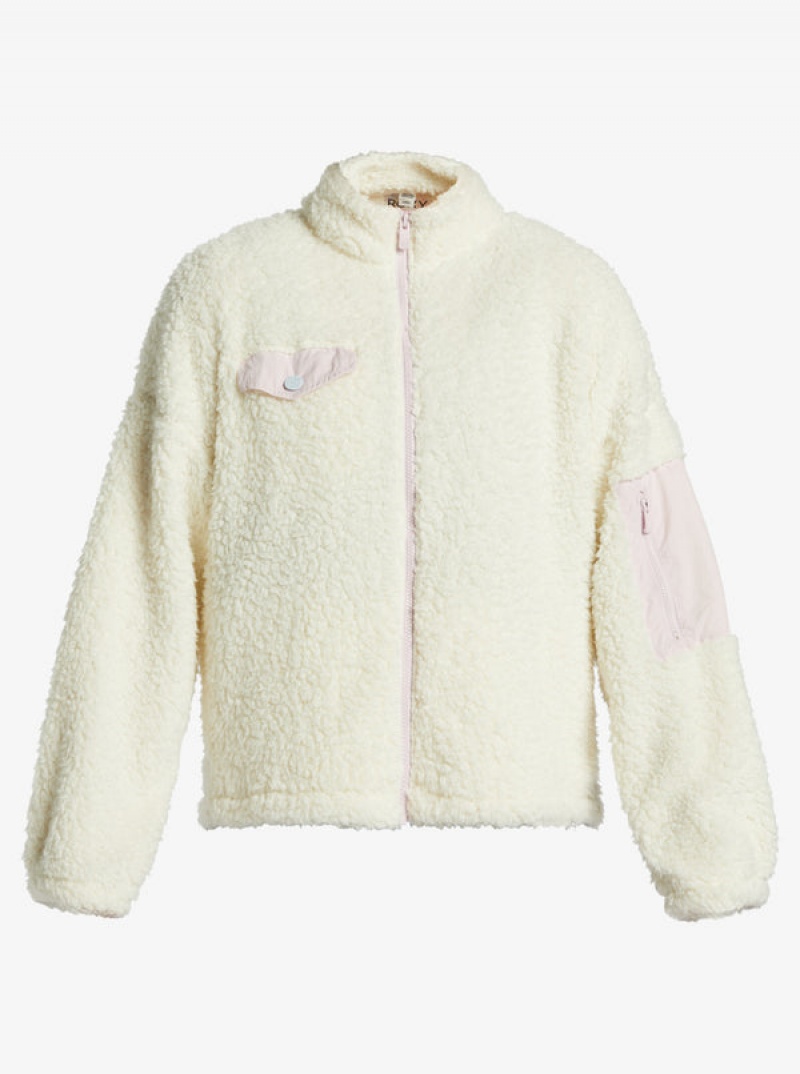 Roxy Chloe Kim Pop Sherpa Full-Zip Fleece Hoodie | 25976-HTCQ