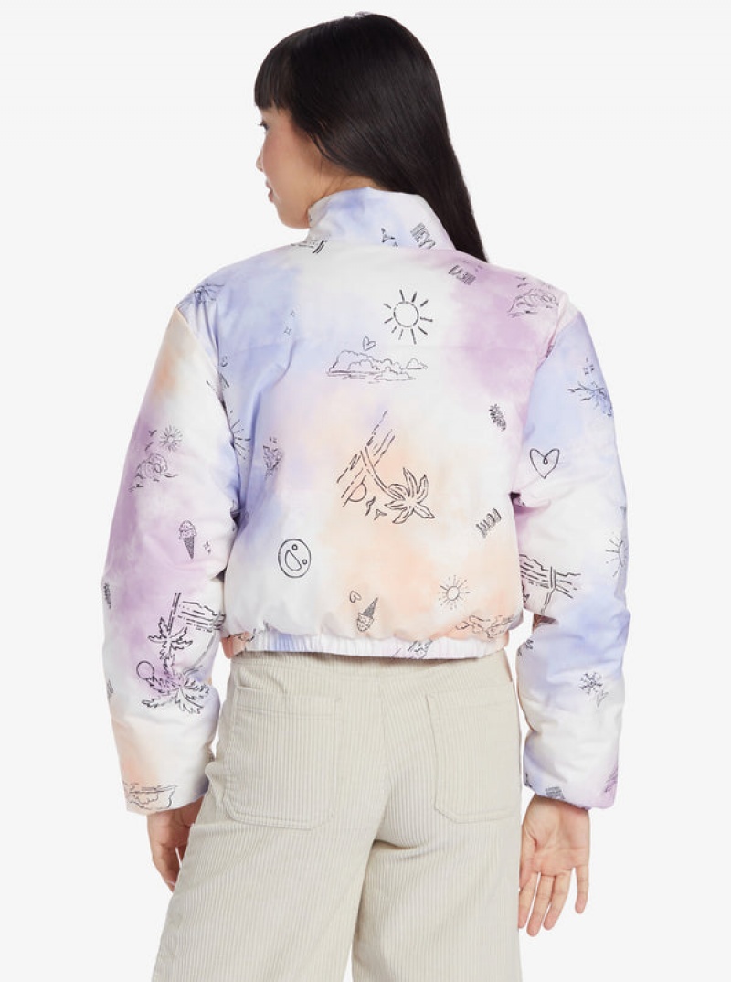 Roxy Chloe Kim Reversible Puffer Bomber Jacken | 31257-PTQX