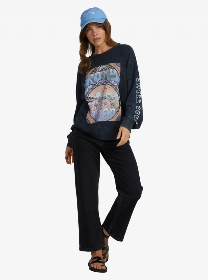 Roxy East Side Long-Sleeve Crew Neck Loungewear | 09312-NRZA