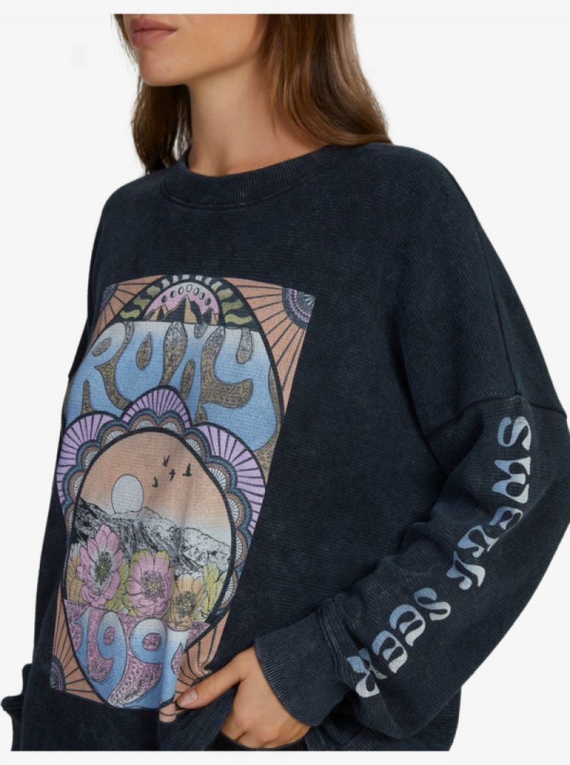 Roxy East Side Long-Sleeve Crew Neck Loungewear | 09312-NRZA