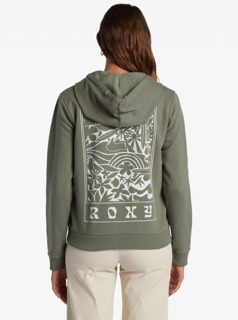 Roxy Evening Hike Zip Zip-Up Hoodie | 62598-RPQK