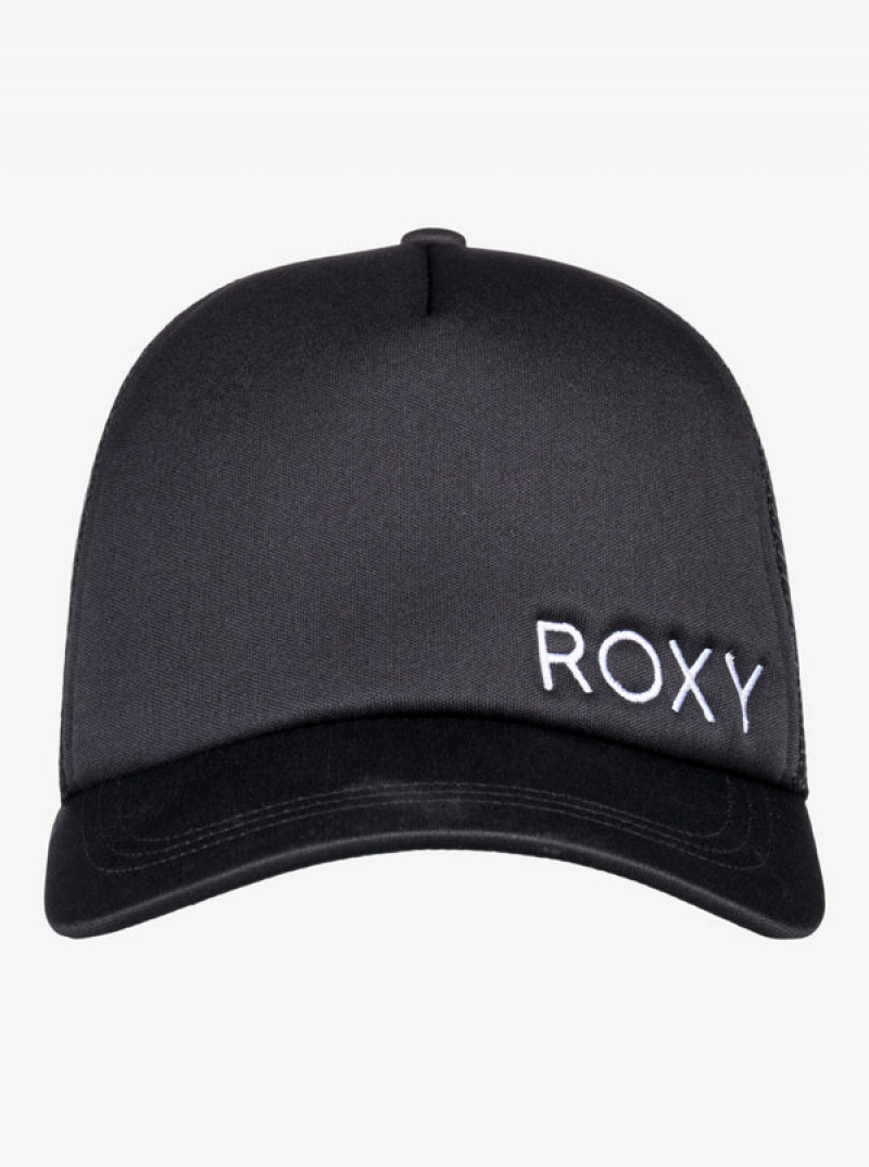 Roxy Finishline 2 Black Trucker Hüte | 84219-JDQG