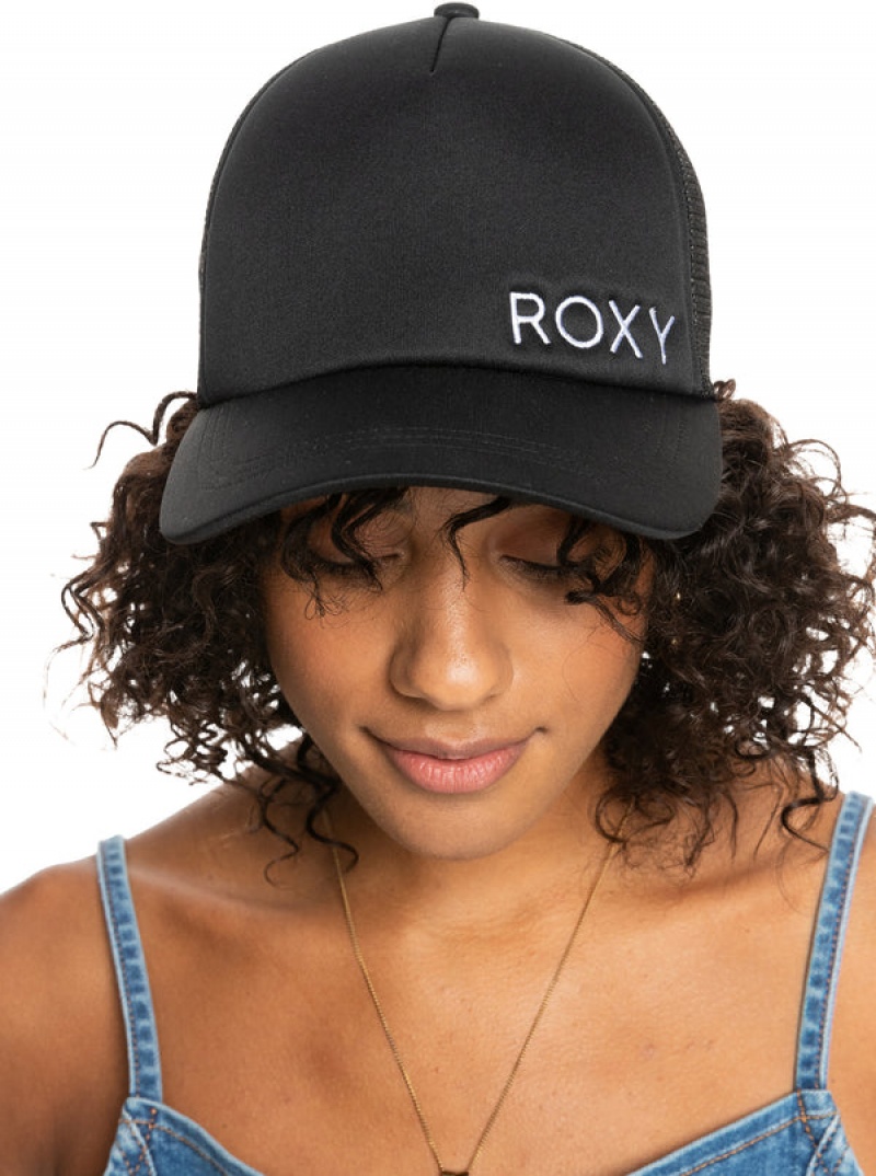 Roxy Finishline 2 Black Trucker Hüte | 84219-JDQG