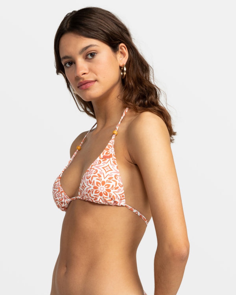 Roxy Fresco Tile Tiki Triangle Bikinioberteile | 83671-HTVL