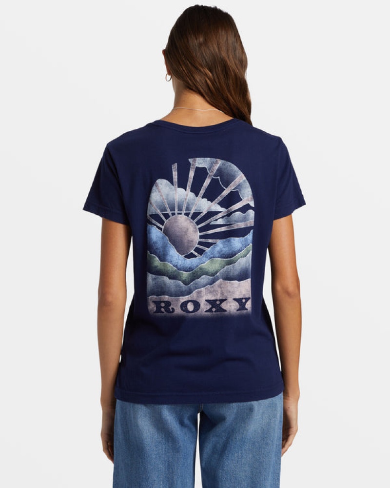 Roxy Get Lost In The Moment Boyfriend T-shirts | 93872-YSNQ