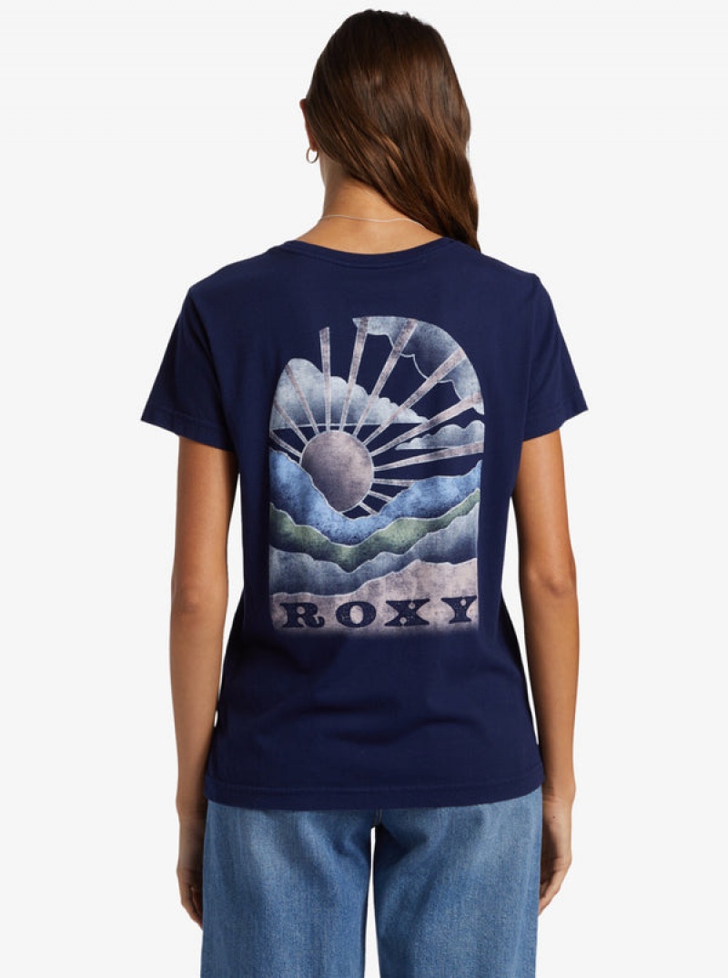 Roxy Get Lost In The Moment Boyfriend T-shirts | 93872-YSNQ