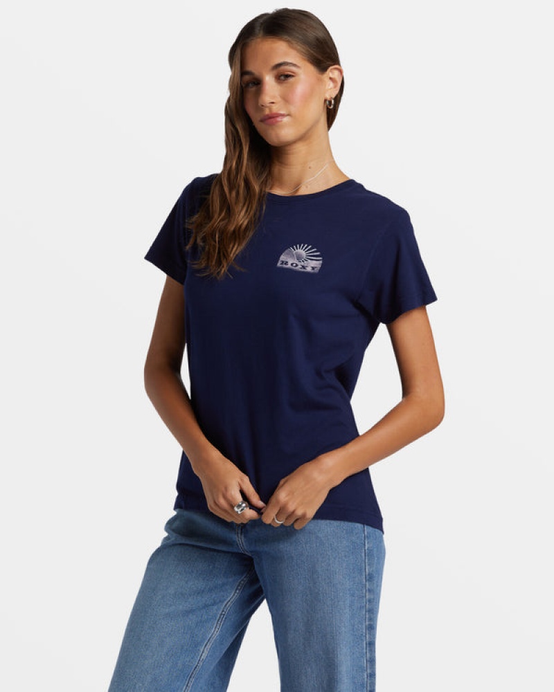 Roxy Get Lost In The Moment Boyfriend T-shirts | 93872-YSNQ