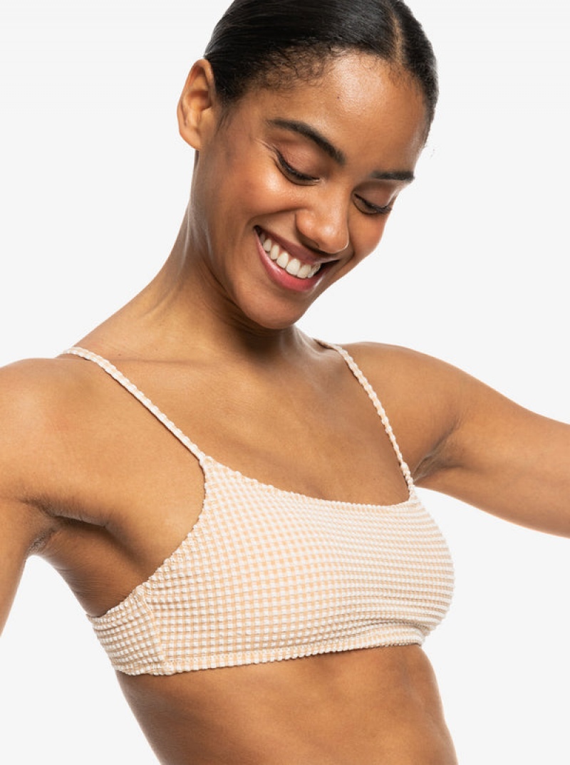 Roxy Gingham Bralette Bikinioberteile | 85136-AYCQ