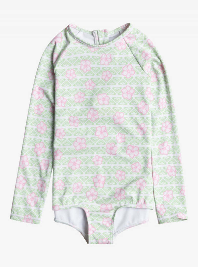 Roxy Hibiline Long-Sleeve Bademode Mädchen | 98346-UFCD