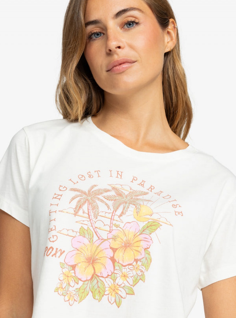 Roxy Hibiscus Paradise Cropped T-shirts | 78065-FAGI