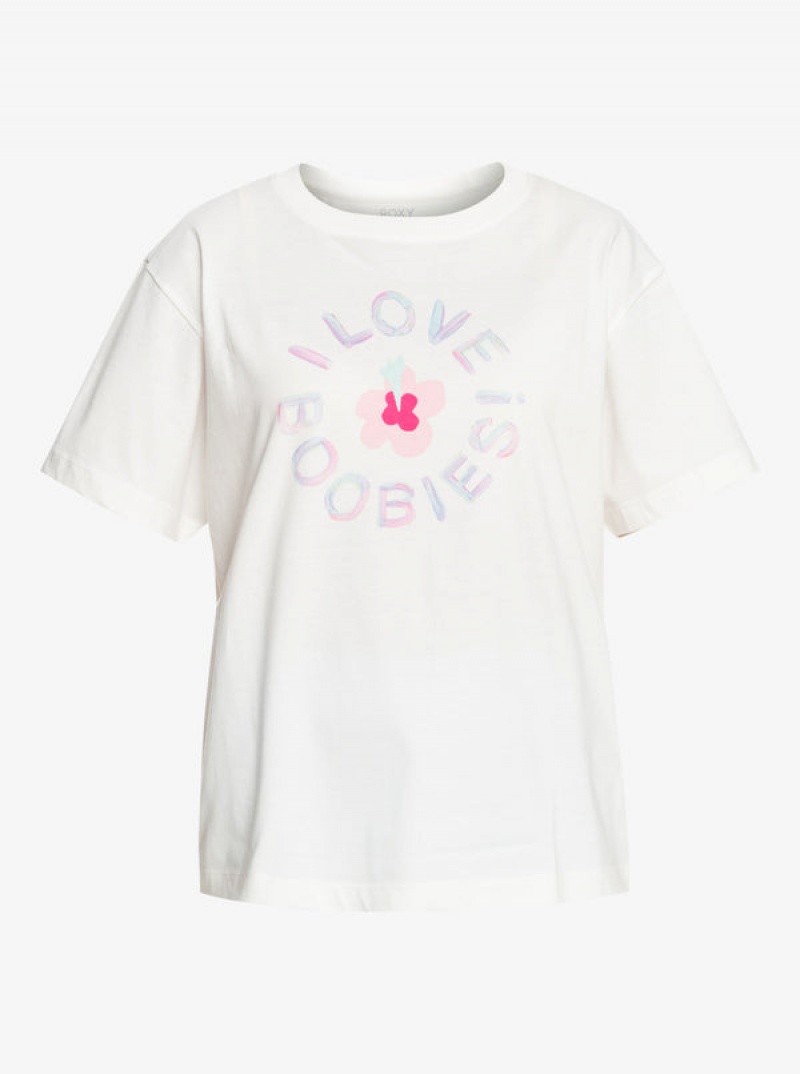 Roxy Keep A Breast Day T-shirts | 08327-ZTFM