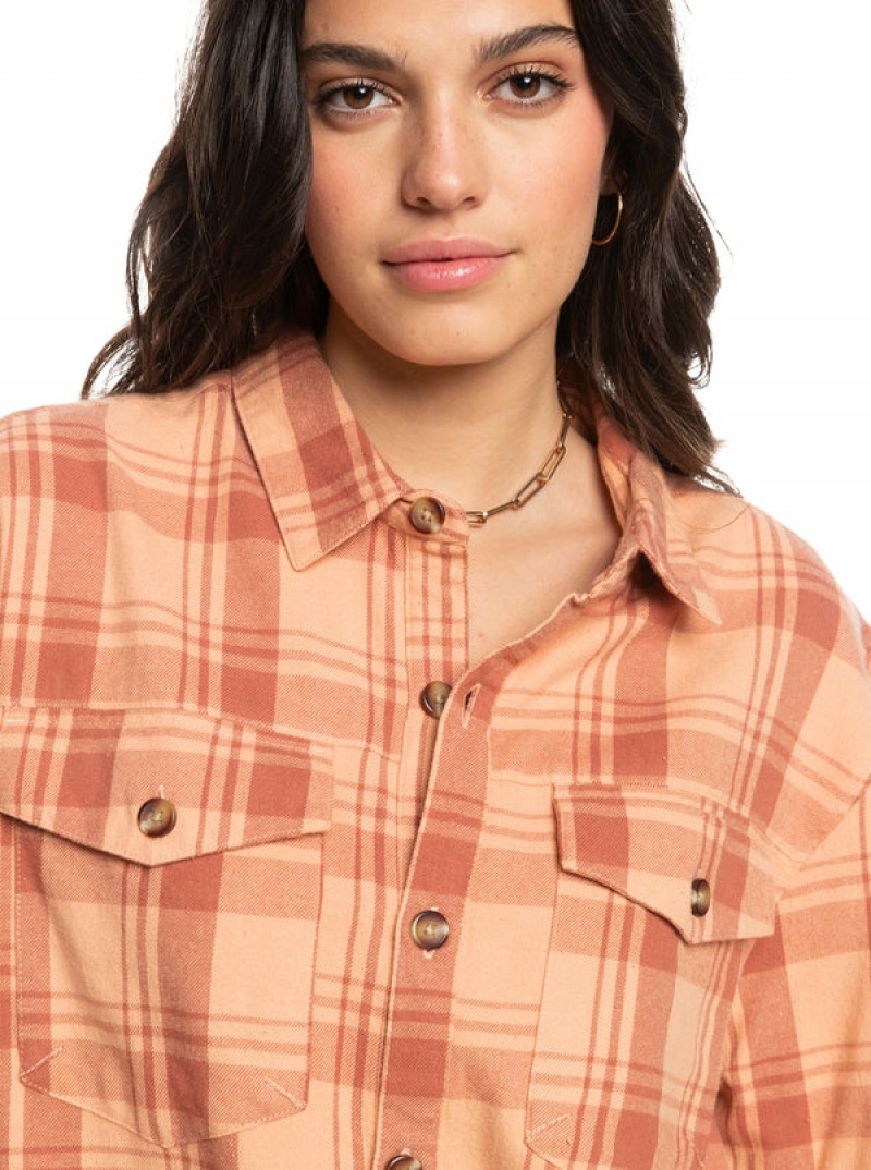 Roxy Let It Go Flannel Long Sleeve Oberteile | 38012-MZEY