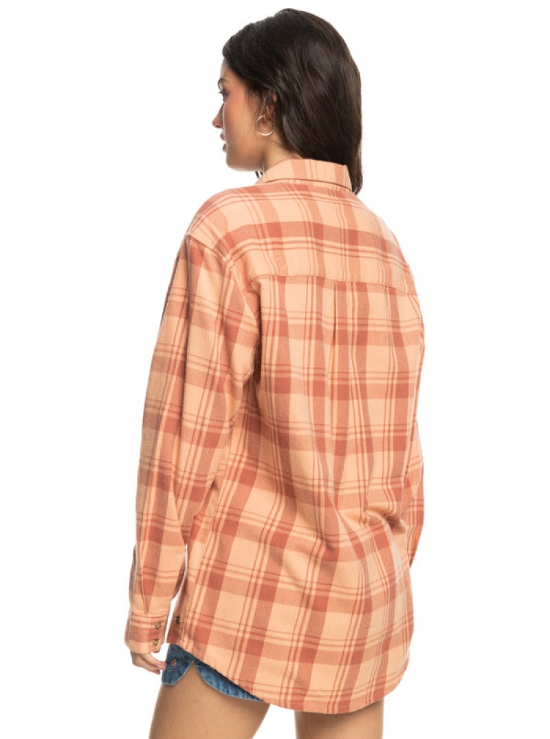 Roxy Let It Go Flannel Long Sleeve Oberteile | 38012-MZEY