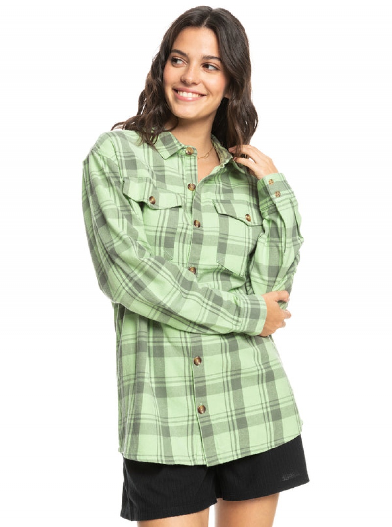 Roxy Let It Go Flannel Long Sleeve Oberteile | 58017-GUTZ