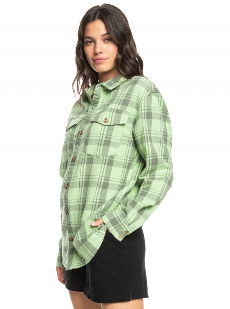 Roxy Let It Go Flannel Long Sleeve Oberteile | 58017-GUTZ