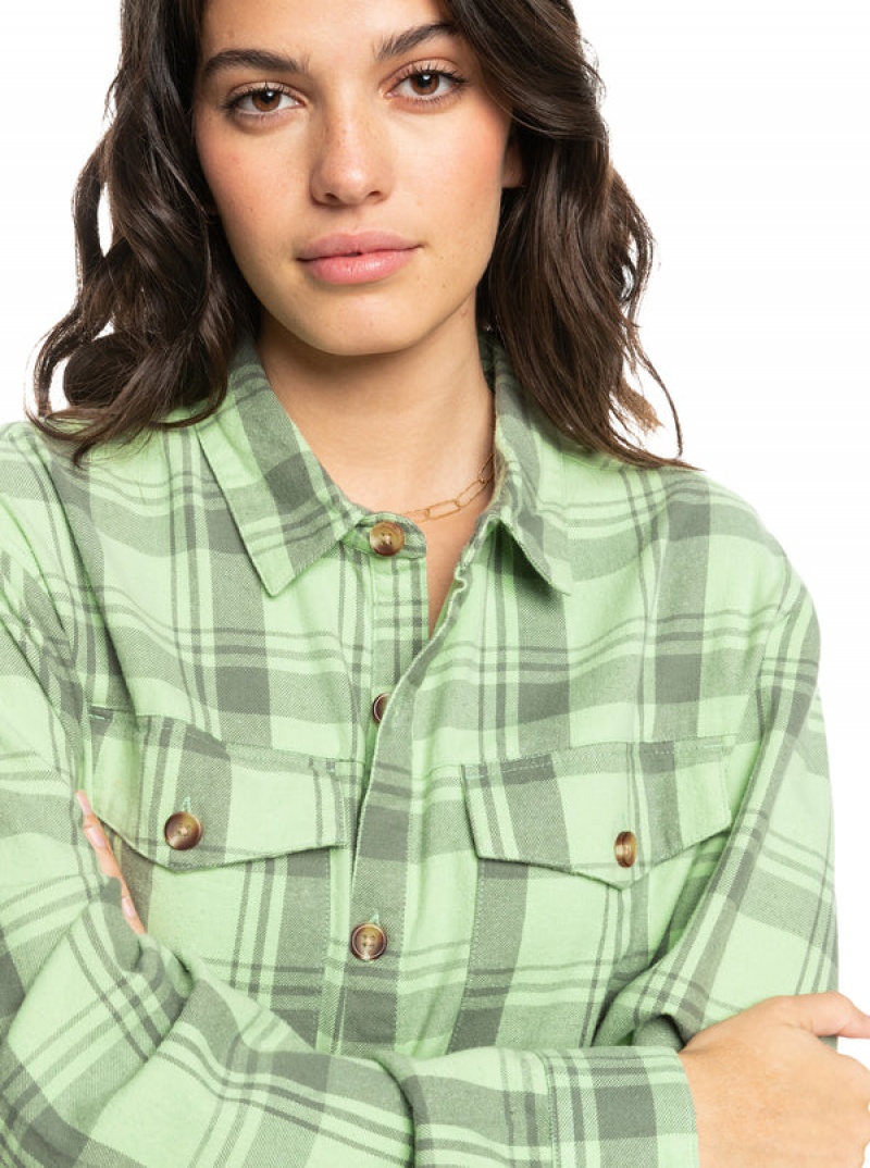 Roxy Let It Go Flannel Long Sleeve Oberteile | 58017-GUTZ