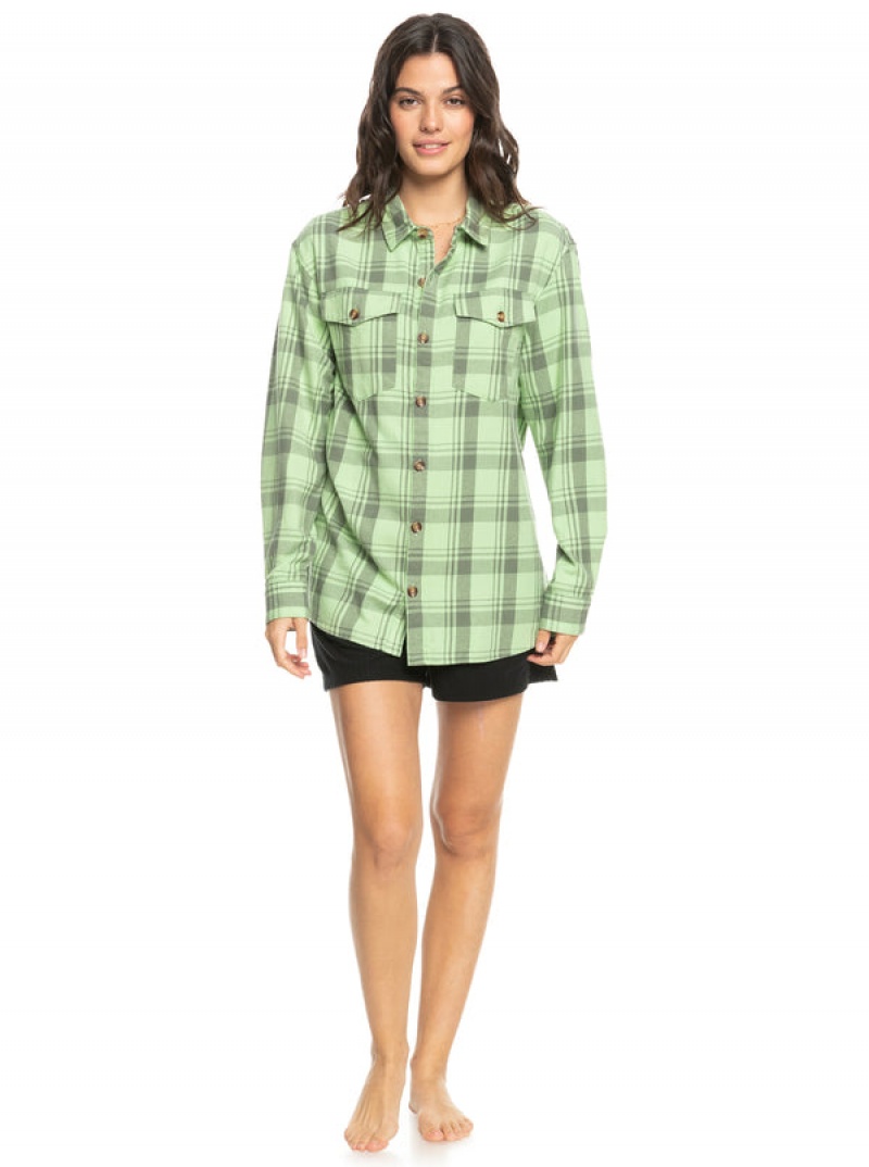 Roxy Let It Go Flannel Long Sleeve Oberteile | 58017-GUTZ