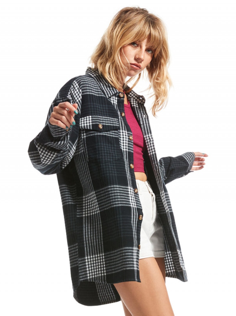 Roxy Let It Go Flannel Long Sleeve Oberteile | 29543-EZXN