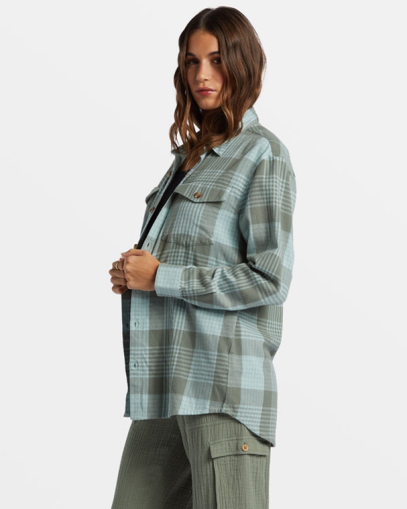 Roxy Let It Go Flannel Long Sleeve Oberteile | 29086-CBHU