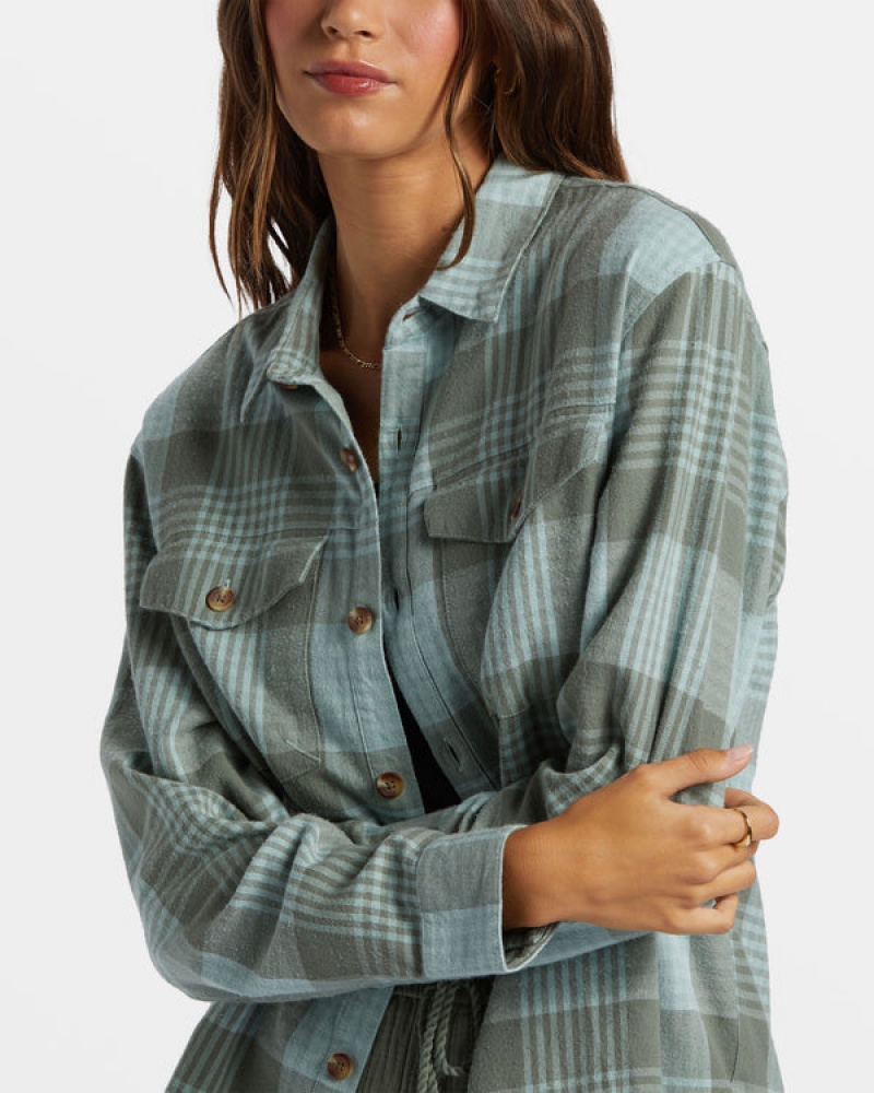 Roxy Let It Go Flannel Long Sleeve Oberteile | 29086-CBHU