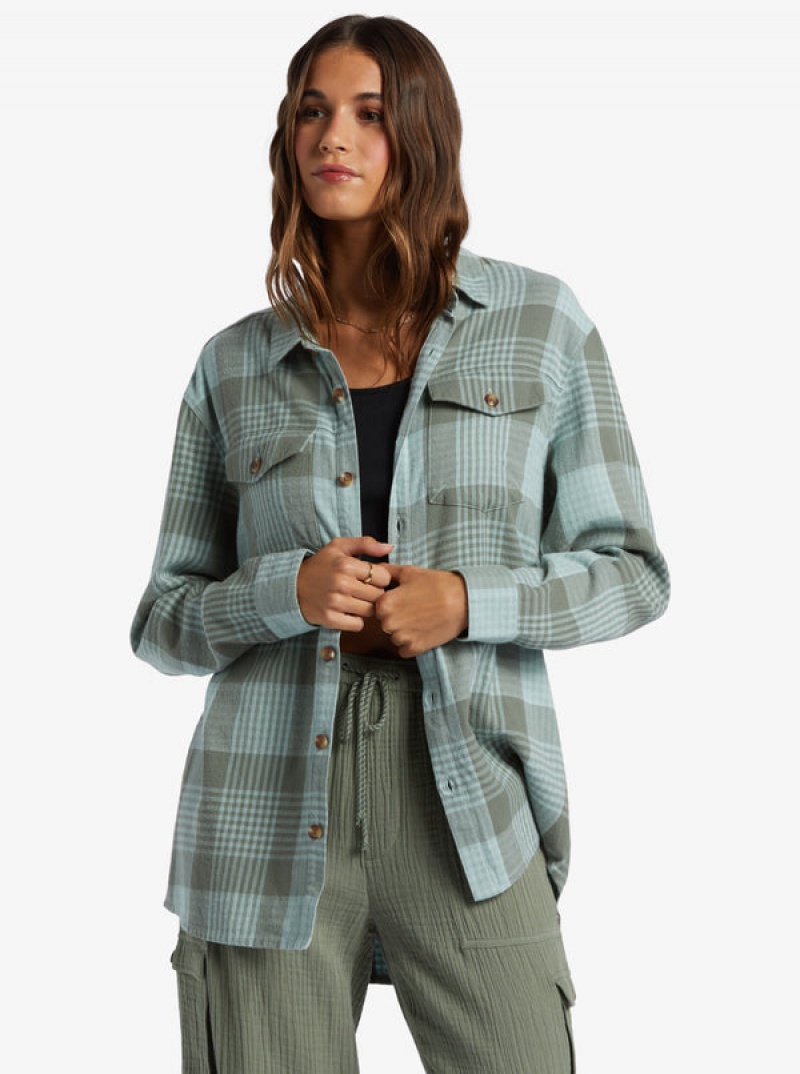 Roxy Let It Go Flannel Long Sleeve Oberteile | 29086-CBHU